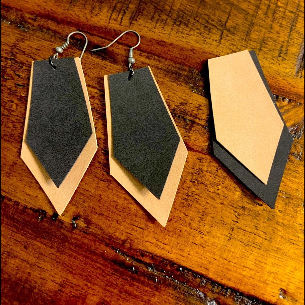 Faux Leather Earrings